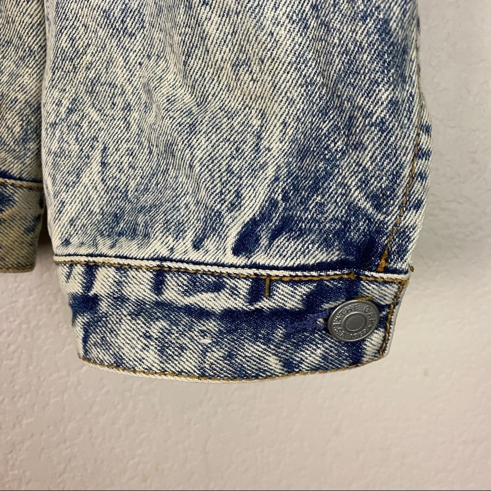 Gap Work Force Bleached Denim Jacket Vintage - Picture 2 of 8